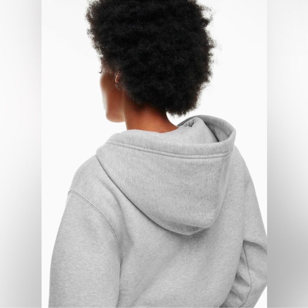 Aritzia Gray Perfect Fit Sweat fleece Zip-Up Hoodie EUC. - Picture 6 of 9